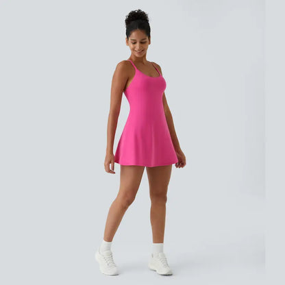 🔥 Viral Easy-Peezy Active Dress™ 💖 Backless • Buttery Soft • Built-In Shorts